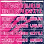 Benutzerdefinierte Graffiti Muster Hot Pink-Navy Scratch Sublimation Fußball Uniform Jersey Benutzerdefinierte Graffiti Muster Hot Pink-Navy Scratch Sublimation Fußball Uniform Jersey