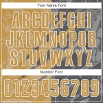 Benutzerdefinierte Graffiti Muster Alt Gold-Stahl Grau Scratch Sublimation Fußball Uniform Jersey Benutzerdefinierte Graffiti Muster Alt Gold-Stahl Grau Scratch Sublimation Fußball Uniform Jersey