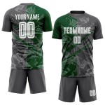 Benutzerdefinierte Graffiti Muster Stahl Grau-Grün Scratch Sublimation Fußball Uniform Trikot Benutzerdefinierte Graffiti Muster Stahl Grau-Grün Scratch Sublimation Fußball Uniform Trikot