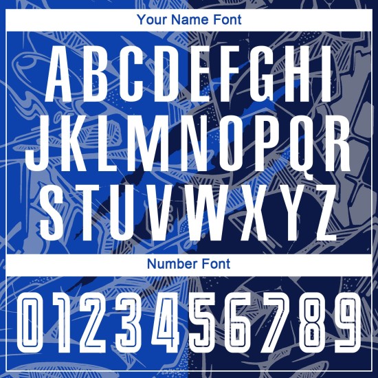 Benutzerdefinierte Graffiti Muster Thunder Blue-Navy Scratch Sublimation Fußball Uniform Jersey
