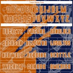 Benutzerdefinierte Graffiti Muster Texas Orange-Navy Scratch Sublimation Fußball Uniform Jersey Benutzerdefinierte Graffiti Muster Texas Orange-Navy Scratch Sublimation Fußball Uniform Jersey