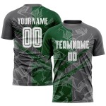 Benutzerdefinierte Graffiti Muster Stahl Grau-Grün Scratch Sublimation Fußball Uniform Trikot Benutzerdefinierte Graffiti Muster Stahl Grau-Grün Scratch Sublimation Fußball Uniform Trikot