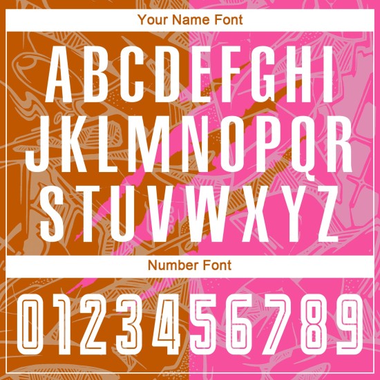 Benutzerdefinierte Graffiti Muster Texas Orange-Pink Scratch Sublimation Fußball Uniform Jersey Benutzerdefinierte Graffiti Muster Texas Orange-Pink Scratch Sublimation Fußball Uniform Jersey